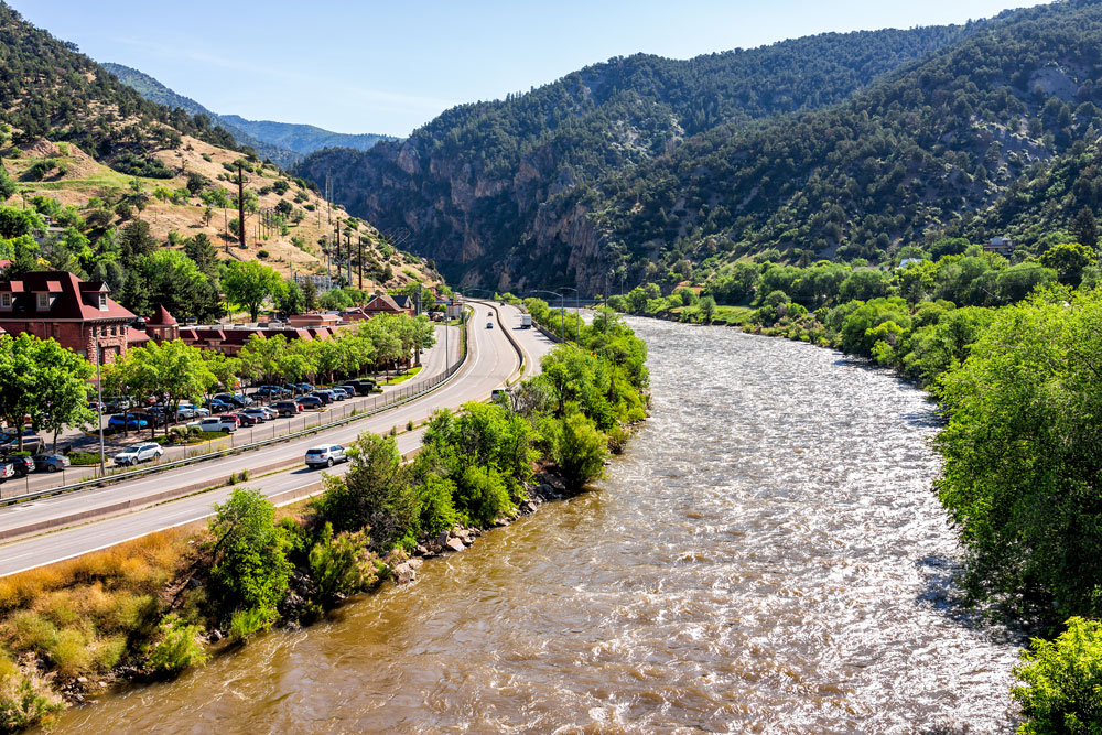 Colorado River in Glenwood Springs, CO