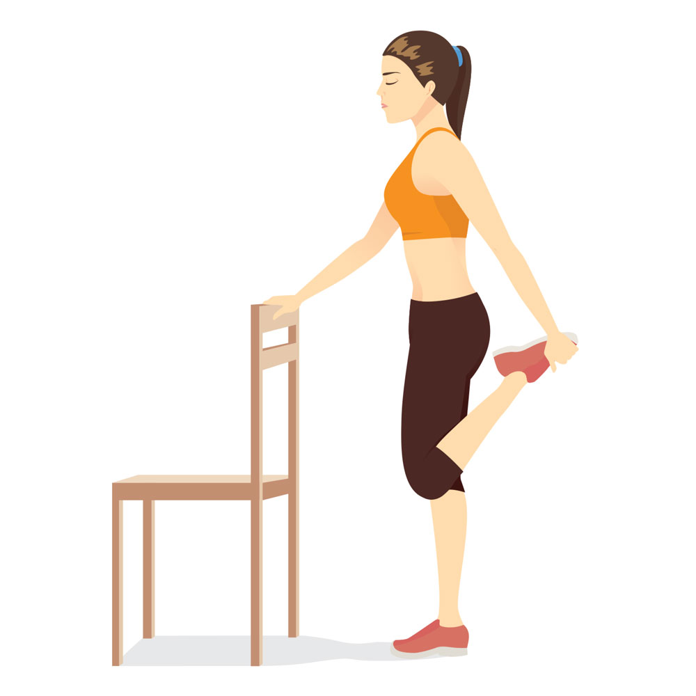 thigh stretch illustration